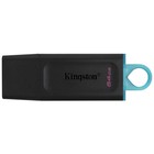 Флешка Kingston 64GB DataTraveler Exodia DTX/64GB USB3.2 черный/голубой - фото 51620718