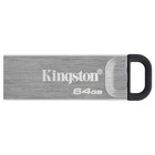 Флешка Kingston 64GB DataTraveler Kyson DTKN/64GB USB3.2 серебристый/черный - фото 51620724