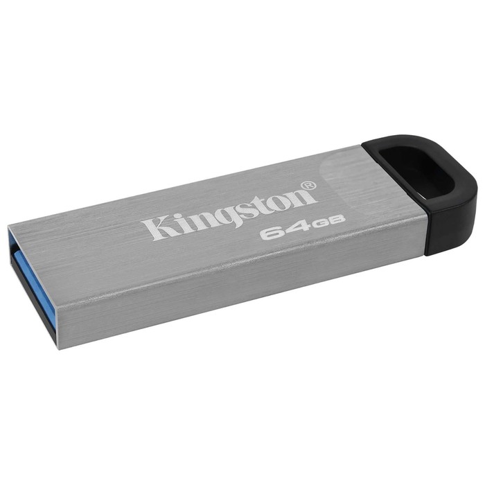 Флешка Kingston 64GB DataTraveler Kyson DTKN/64GB USB3.2 серебристый/черный - фото 51620725