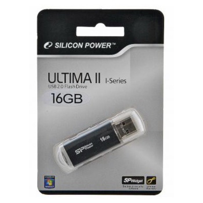 Флешка Silicon Power 16GB Ultima II-I Series SP016GBUF2M01V1K USB2.0 черный - фото 51620746