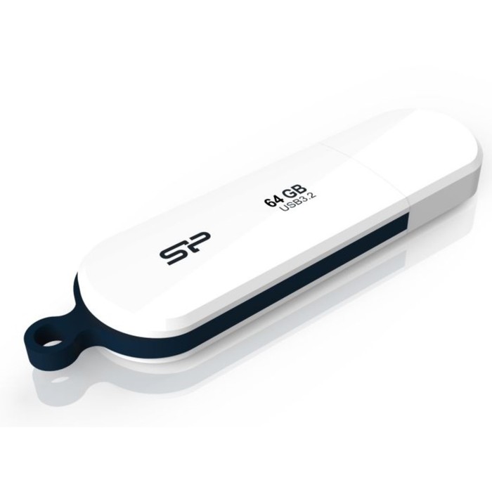 Флешка Silicon Power 64GB Blaze B32 SP064GBUF3B32V1W USB3.0 белый/синий - фото 51620751