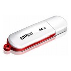 Флешка Silicon Power 64GB LuxMini 320 SP064GBUF2320V1W USB2.0 белый - Фото 2