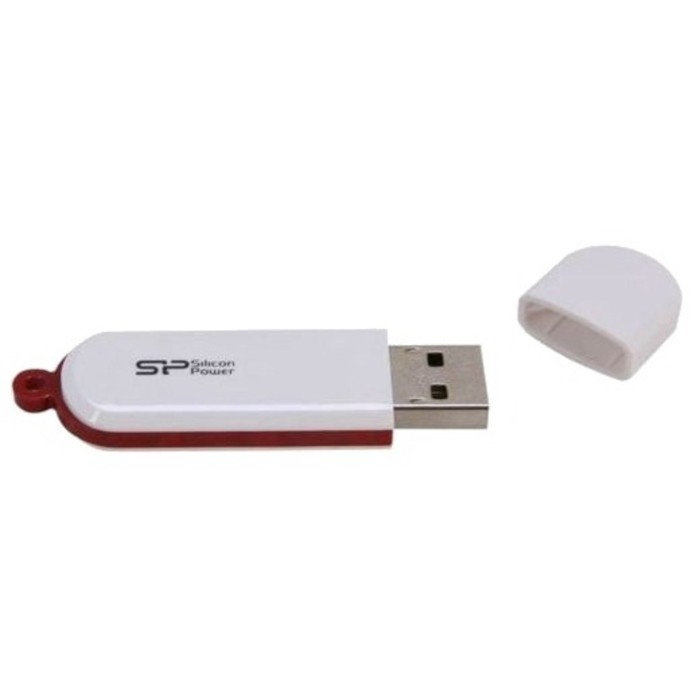 Флешка Silicon Power 64GB LuxMini 320 SP064GBUF2320V1W USB2.0 белый - фото 51620755