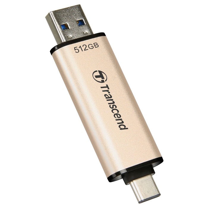 Флешка Transcend 512GB Jetflash 930С TS512GJF930C USB3.0 золотистый/черный - фото 51620799