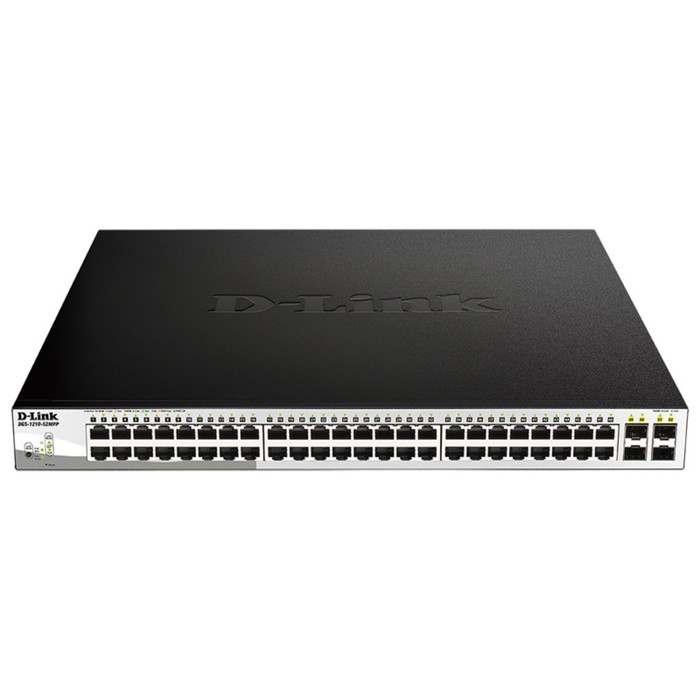 Коммутатор D-Link DGS-1210-52MPP/E2A (L2) 48x1Гбит/с 4SFP 48PoE 740W управляемый - Фото 1