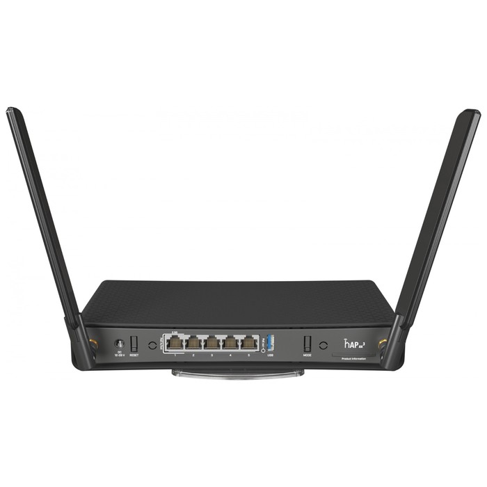 Роутер беспроводной MikroTik hAP ax3 (C53UIG+5HPAXD2HPAXD) AX1800 10/100/1000BASE-TX черный   107045 - фото 51620851