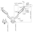 Кронштейн для мониторов Ultramounts UM718 серый 17"-35" макс.15кг крепление к столешнице по   107046 - Фото 6