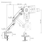 Кронштейн для мониторов Ultramounts UM734BL серый/черный 17"-27" макс.7кг крепление к столе   107046 - Фото 8