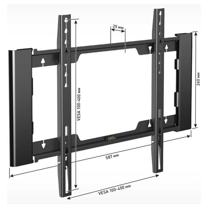 Кронштейн для телевизора Holder LCD-F4915-B черный 26"-55" макс.45кг настенный фиксированны   107046 - фото 51621228