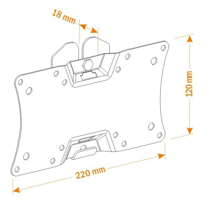 Кронштейн для телевизора Holder LCDS-5060 черный глянец 19"-32" макс.30кг настенный фиксиро   107046 - фото 51621262