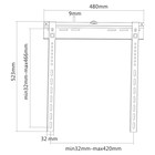 Кронштейн для телевизора Ultramounts UM816F черный 32"-55" макс.55кг настенный фиксированны   107047 - фото 51621479