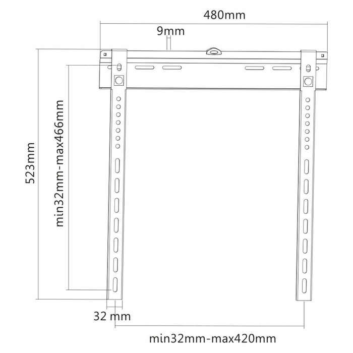 Кронштейн для телевизора Ultramounts UM816F черный 32"-55" макс.55кг настенный фиксированны   107047 - фото 51621479