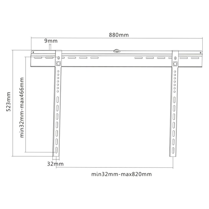 Кронштейн для телевизора Ultramounts UM817F черный 32"-70" макс.65кг настенный фиксированны   107047 - фото 51621485