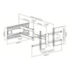 Кронштейн для телевизора Ultramounts UM915 черный 37"-75" макс.50кг настенный поворот и нак   107047 - Фото 2