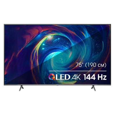 Телевизор QLED Hisense 75" 75E7KQ PRO темно-серый 4K Ultra HD 120Hz DVB-T DVB-T2 DVB-C DVB-   107047