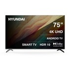 Телевизор LED Hyundai 75" H-LED75BU7009 Android TV Frameless черный 4K Ultra HD 60Hz DVB-T   1070478 - фото 51623773