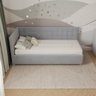 Кровать «Версаль» без ПМ, 80×190 см, с бортиком, левая, премиум велюр, цвет звёздная пыль - Фото 7