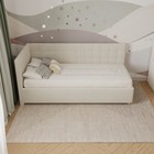 Кровать «Версаль» без ПМ, 80×190 см, с бортиком, левая, премиум велюр, лепестки ландыша - Фото 7