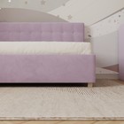 Кровать «Версаль» с ПМ, 90×190 см, с бортиком, левая, премиум велюр, цвет бутоны вишни - Фото 4