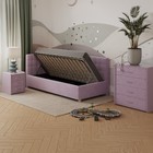 Кровать «Версаль» с ПМ, 90×190 см, с бортиком, левая, премиум велюр, цвет бутоны вишни - Фото 9