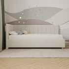 Кровать «Помпиду» без ПМ, 100×190 см, левая, премиум велюр, цвет лепестки ландыша - Фото 2