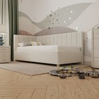 Кровать «Помпиду» без ПМ, 100×190 см, левая, премиум велюр, цвет лепестки ландыша - Фото 4