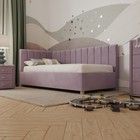 Кровать «Помпиду» без ПМ, 80×190 см, левая, премиум велюр, цвет пыльная сирень - Фото 4