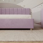 Кровать «Помпиду» с ПМ, 100×200 см, левая, премиум велюр, цвет бутоны вишни - Фото 4