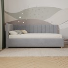 Кровать «Помпиду» с ПМ, 100×200 см, левая, премиум велюр, цвет звёздная пыль - Фото 3