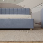 Кровать «Помпиду» с ПМ, 100×200 см, левая, премиум велюр, цвет лондонский туман - Фото 4