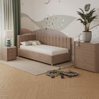 Кровать «Помпиду» с ПМ, 100×200 см, левая, премиум велюр, цвет пески касабланки - Фото 8