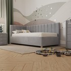 Кровать «Помпиду» с ПМ, 110×210 см, левая, премиум велюр, цвет звёздная пыль - Фото 5