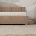 Кровать «Помпиду» с ПМ, 110×210 см, левая, премиум велюр, цвет пески касабланки - Фото 4