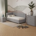 Кровать «Помпиду» с ПМ, 120×200 см, левая, премиум велюр, цвет звёздная пыль - Фото 8