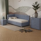 Кровать «Помпиду» с ПМ, 120×200 см, левая, премиум велюр, цвет лондонский туман - Фото 8