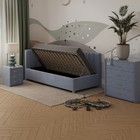 Кровать «Помпиду» с ПМ, 120×200 см, левая, премиум велюр, цвет лондонский туман - Фото 2