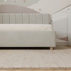 Кровать «Помпиду» с ПМ, 120×200 см, левая, премиум велюр, цвет лунный луч - Фото 4