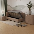 Кровать «Помпиду» с ПМ, 120×200 см, левая, премиум велюр, цвет пески касабланки - Фото 2