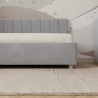 Кровать «Помпиду» с ПМ, 90×190 см, левая, премиум велюр, цвет звёздная пыль - Фото 3