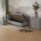 Кровать «Помпиду» с ПМ, 90×190 см, левая, премиум велюр, цвет звёздная пыль - Фото 8