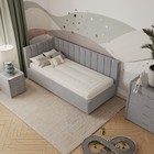 Кровать - тахта «Помпиду», левая, с подъёмным механизмом, 900×2000 мм, премиум велюр, цвет звёздная пыль - Фото 6