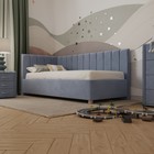 Кровать - тахта «Помпиду», левая, с подъёмным механизмом, 900×2000 мм, премиум велюр, цвет лондонский туман - Фото 5