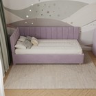 Кровать - тахта «Помпиду», левая, с подъёмным механизмом, 900×2000 мм, премиум велюр, цвет пыльная сирень - Фото 7