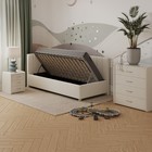 Кровать «Помпиду» с ПМ, 90×210 см, левая, премиум велюр, цвет лепестки ландыша - Фото 2