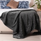 Плед CASA CONFORTE Aspen, 100×150 см, микрофибра 280 г/м, серый - Фото 1