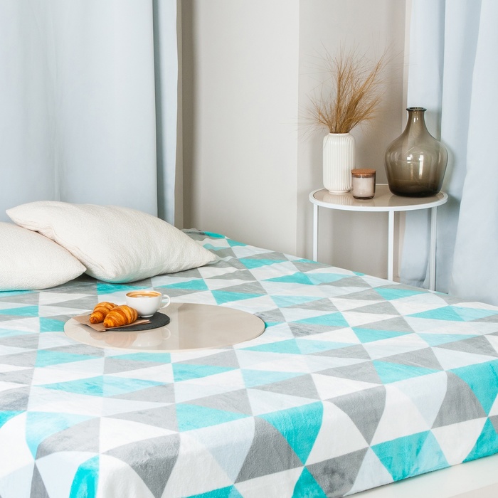 

Плед Casa Conforte Kamelia Прага 150х200см, голубой, микрофибра 260г/м, пэ100%
