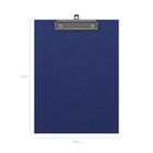 Планшет с зажимом А4, 2 мм, ErichKrause Standard, картон/бумвинил, синий (клипборд) - Фото 4