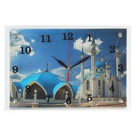 Часы-картина настенные, интерьерные "Казанская мечеть Кул Шариф", бесшумные, 25 х 35 см