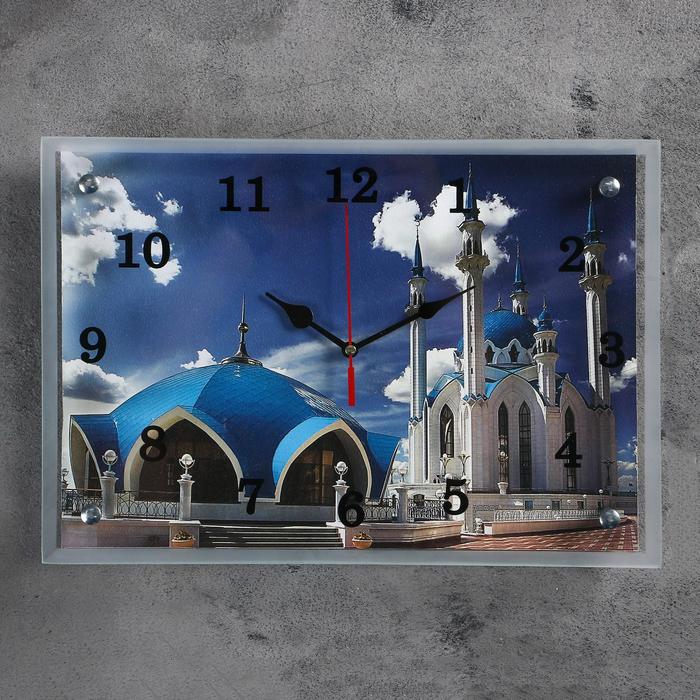 Часы настенные, серия: Город, "Казанская мечеть Кул Шариф", 25х35 см