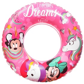 Круг надувной «Минни Маус», для плавания 55 см., детский, цвет розовый